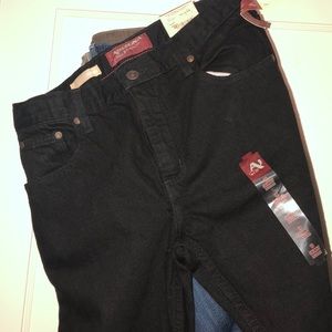 Black arizona skinny jeans